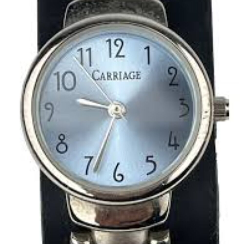 Carriage By Timex Women's Watch Silver Tone Blue Dial Bracelet Band - Picture 1 of 7